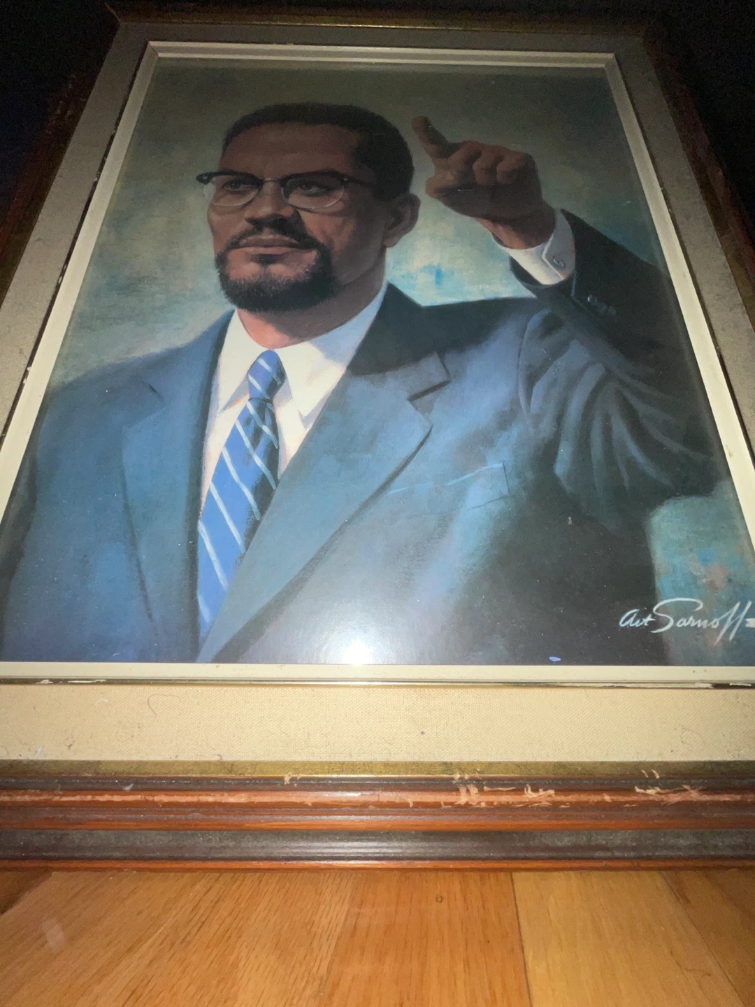 Framed Portrait of Malcolm X - photo 2