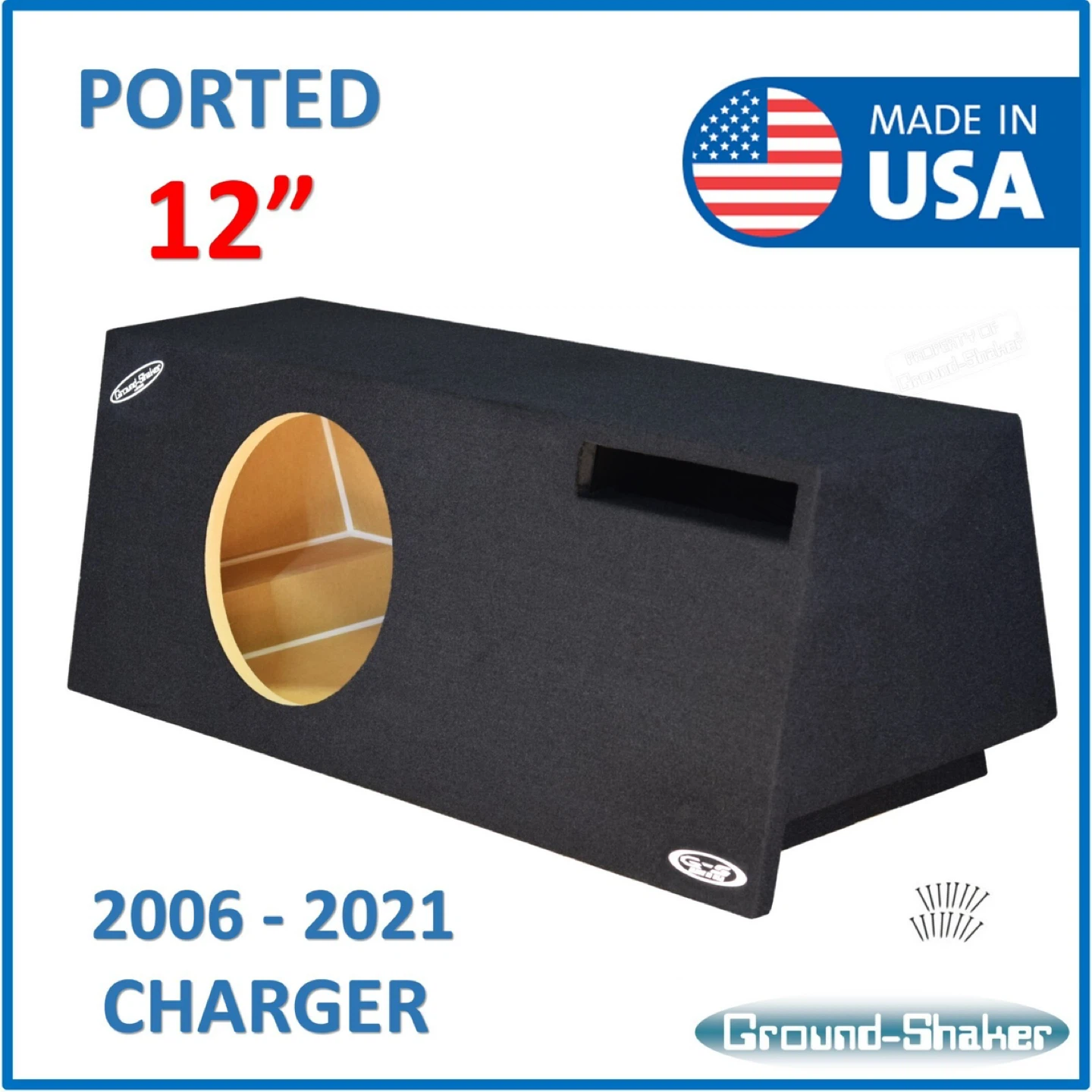 Ground Shaker 12" Ported Subwoofer Box -2006-2021 Dodge Charger