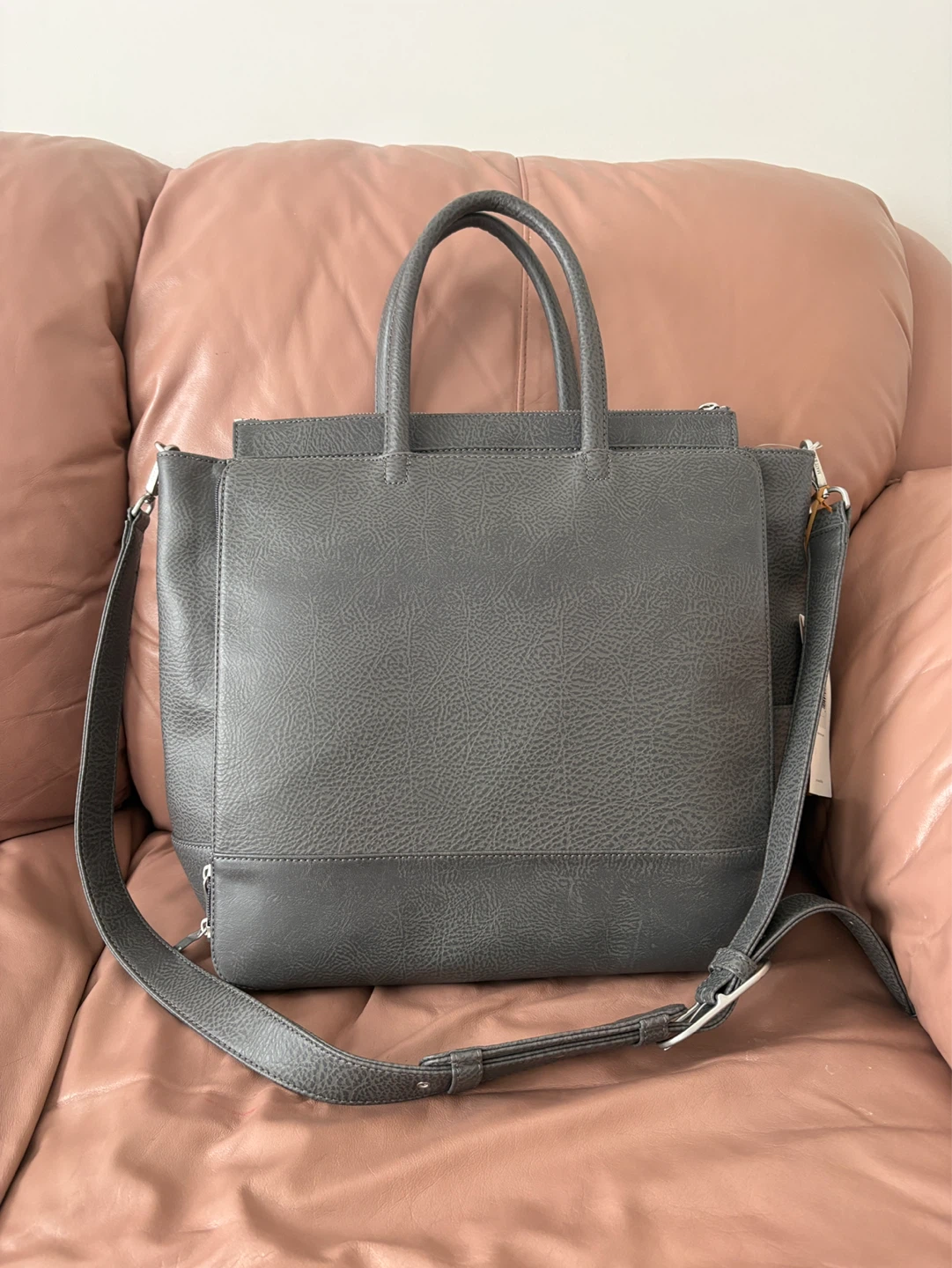 Matt and Nat Minimalist Gray Percio Vegan Diaper Tote Bag NWT - photo 2
