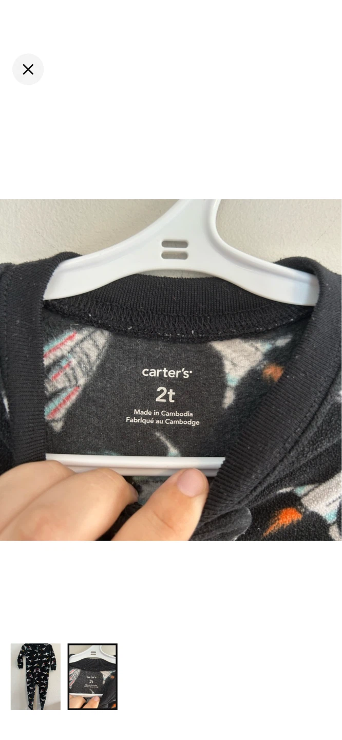 Carter's 2T "Jets" Footed Pajamas - photo 2