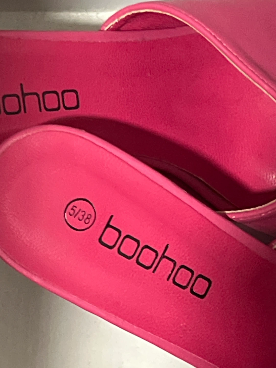 Boohoo Pink Heeled Mules Size 7 women’s - photo 2