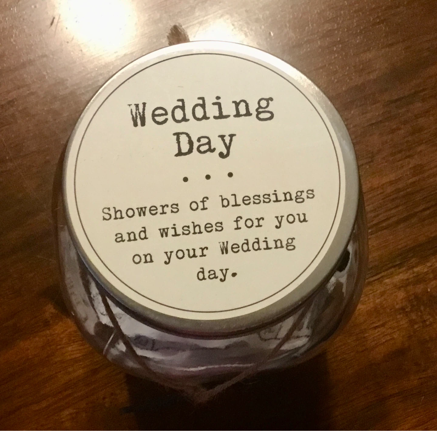 Wish Jar Wedding Day Gift