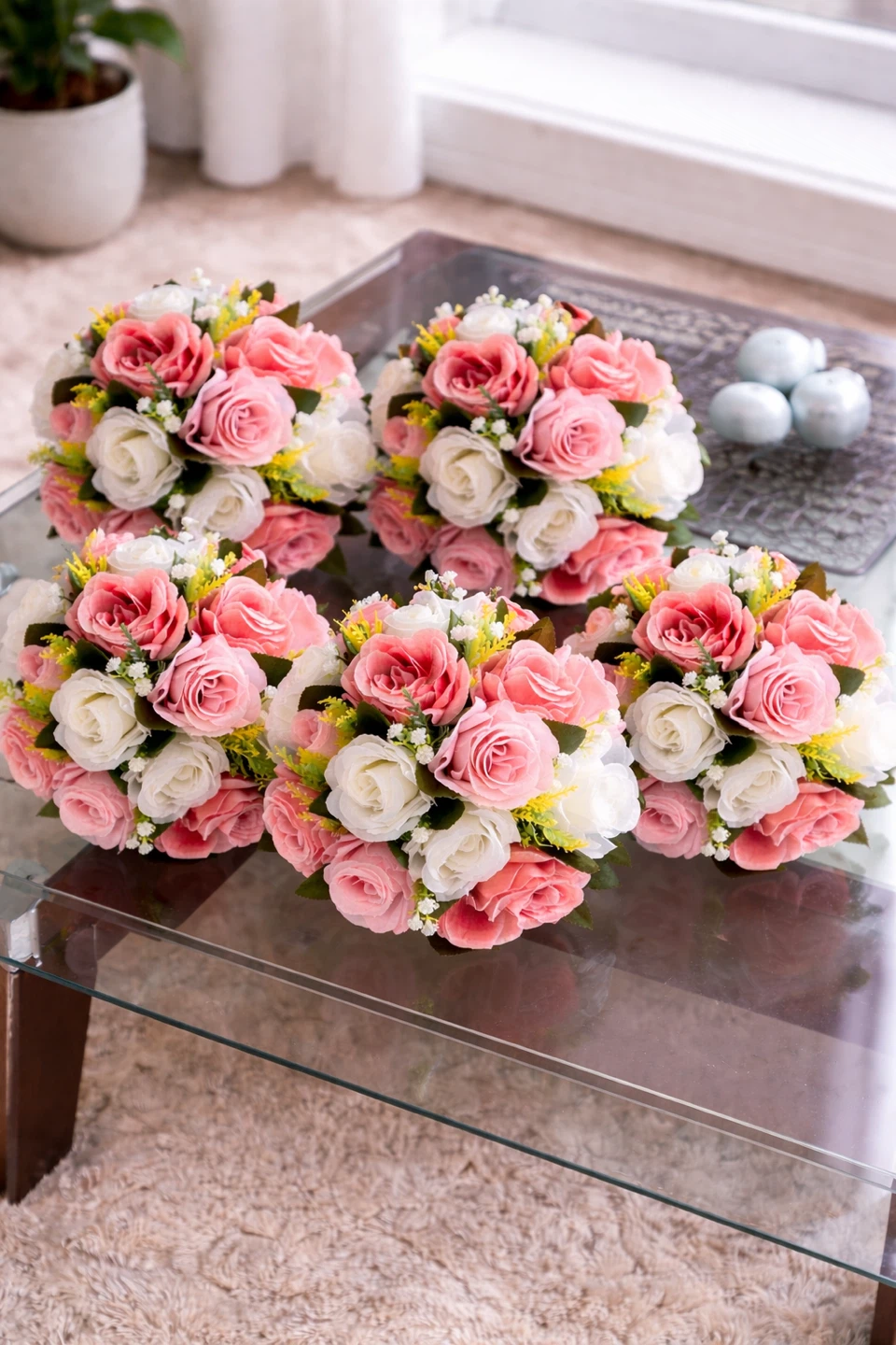 6 Artificial Rose Bouquet Set - photo 2