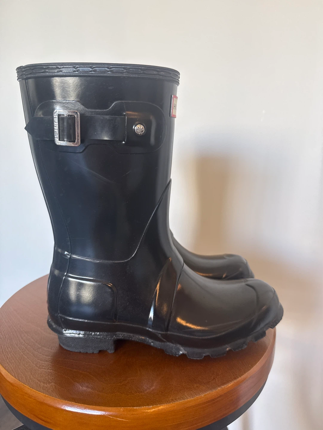 Hunter Black Gloss Mid-Calf Rain Boots - photo 2