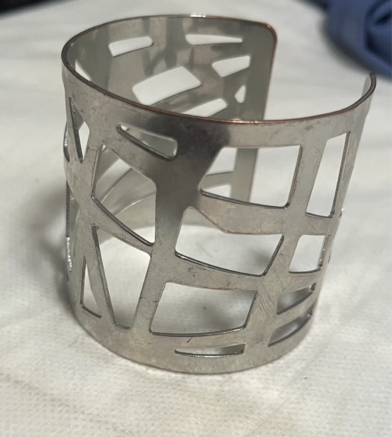 Silver Tone Cutout Cuff Bracelet - photo 2