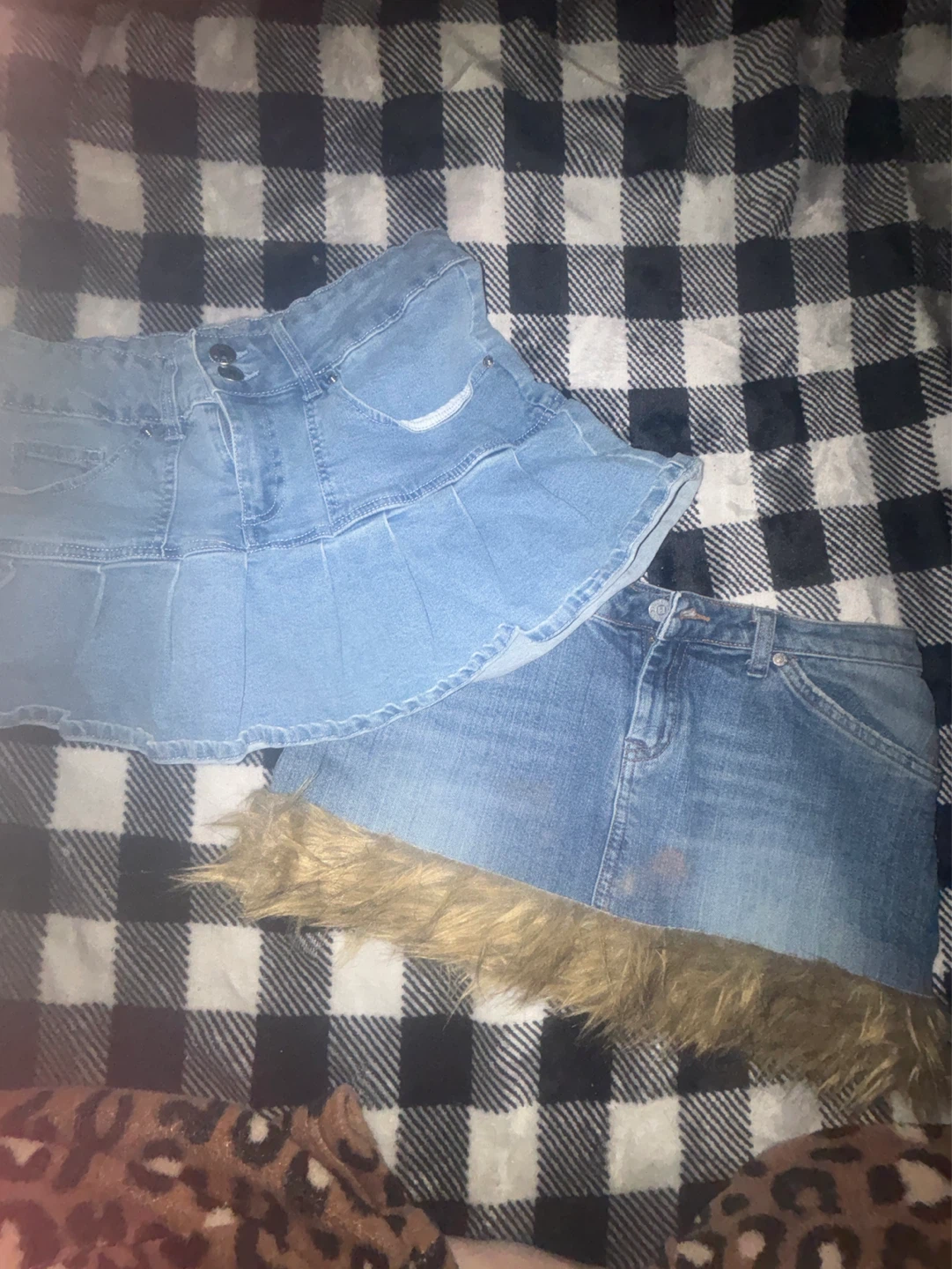 Denim Mini Skirts