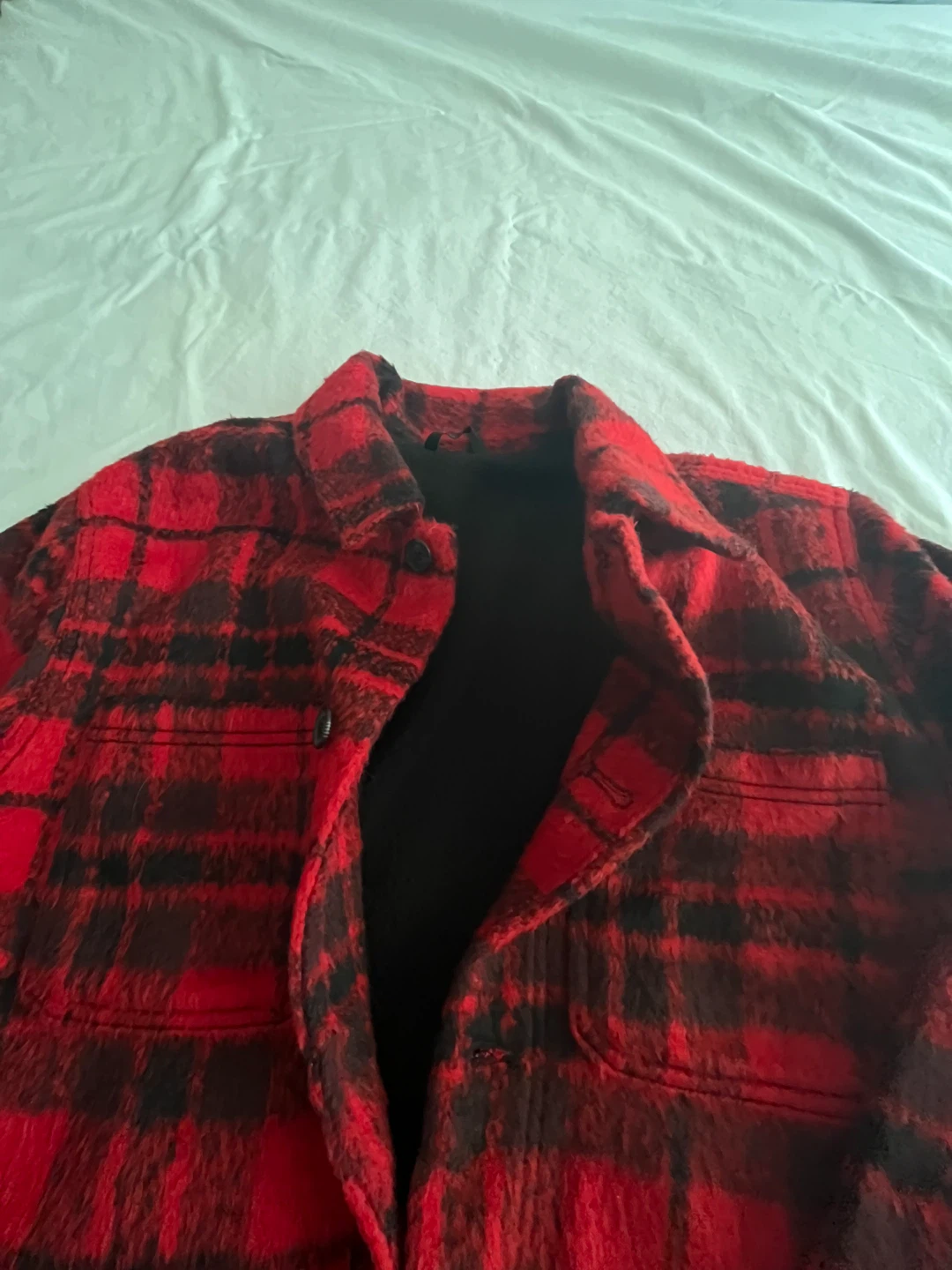 Men's Plaid Flannel Shirt Jacket with Sherpa Lining - photo 2