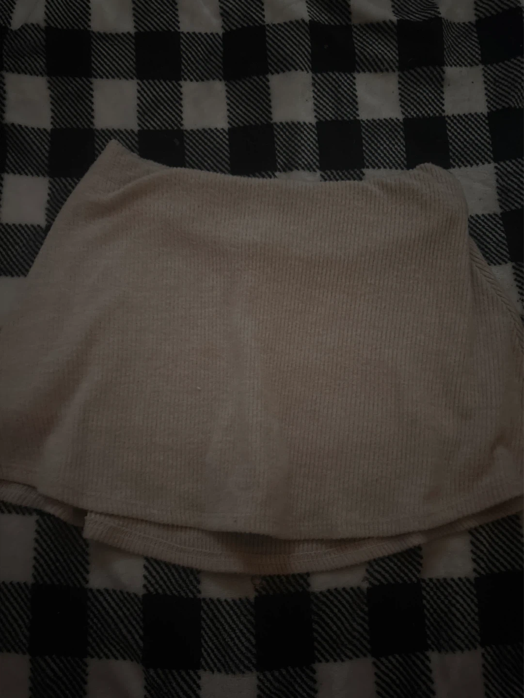 Ribbed A-Line Skirt