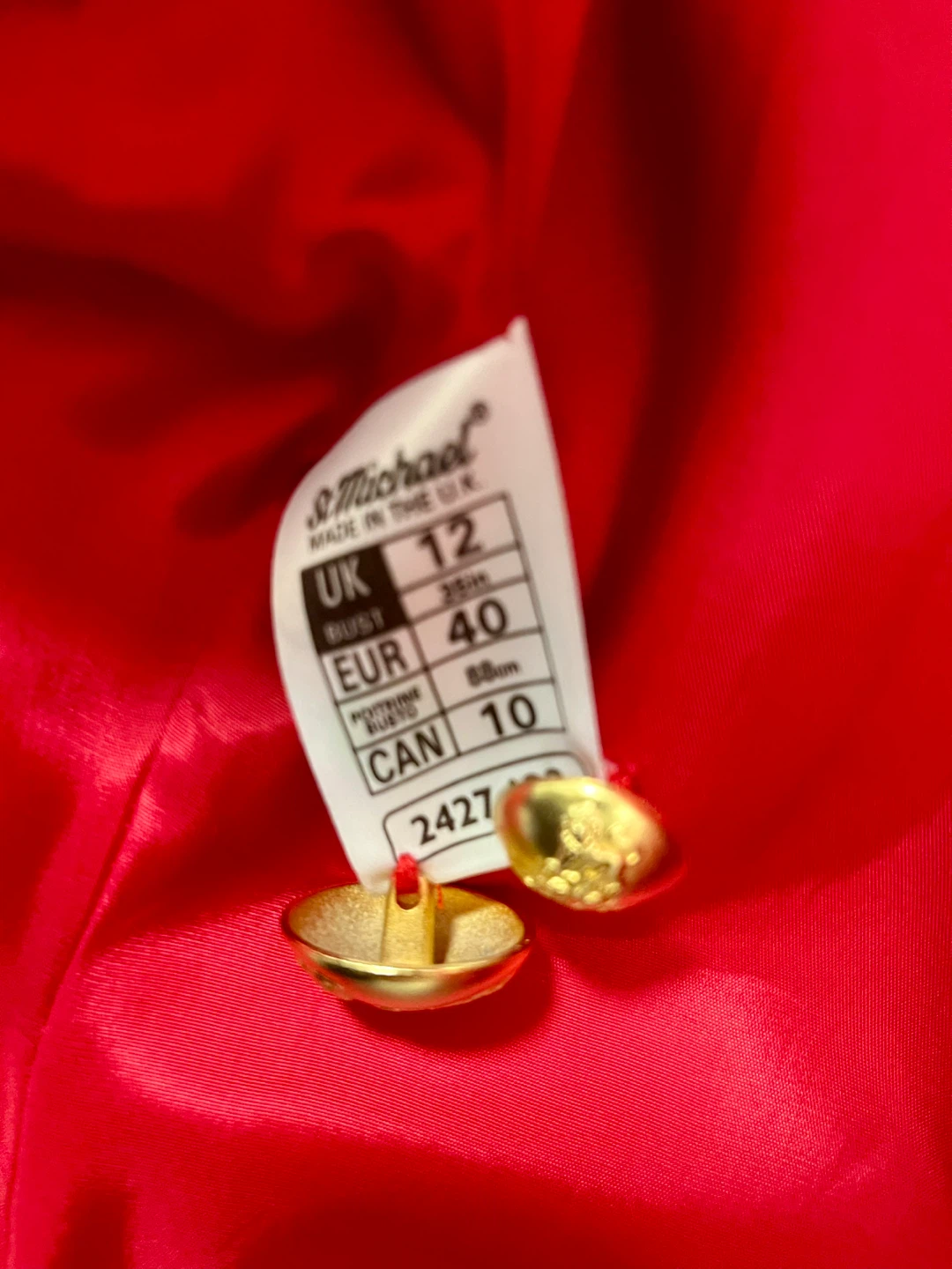 Marks & Spencer Red Double-Breasted Blazer - Size 12 - photo 5