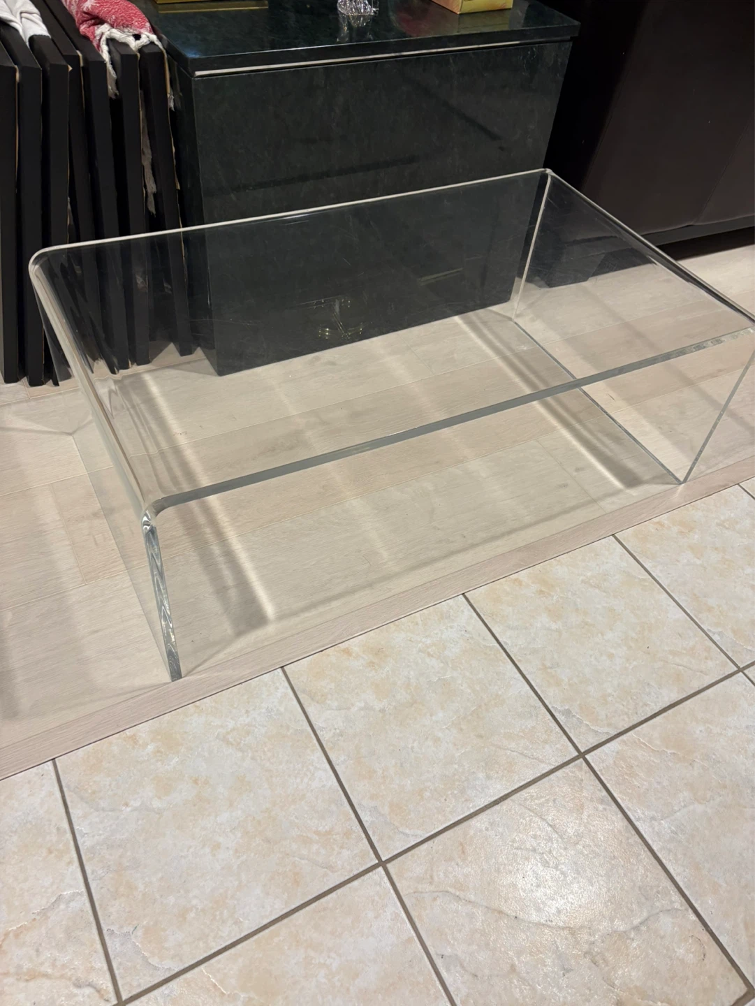 Acrylic waterfall table