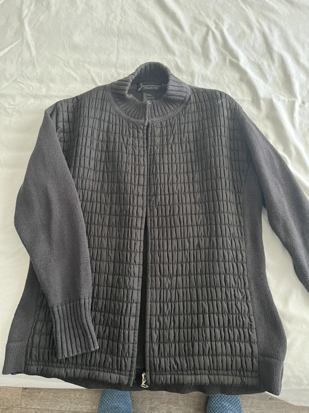 J Collection Quilted Knit Jacket