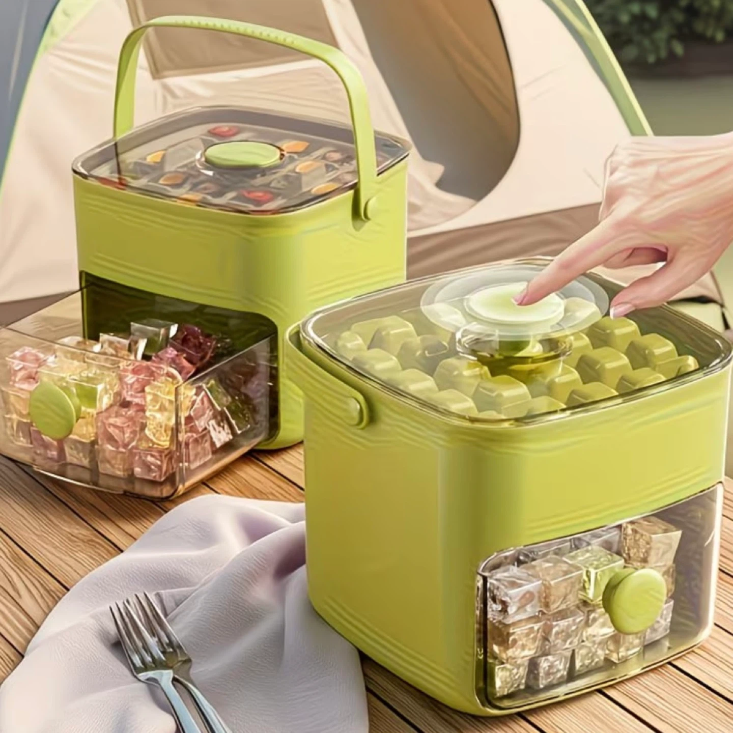 48pcs Cube Ice Tray with East Connectors - Large Capacity