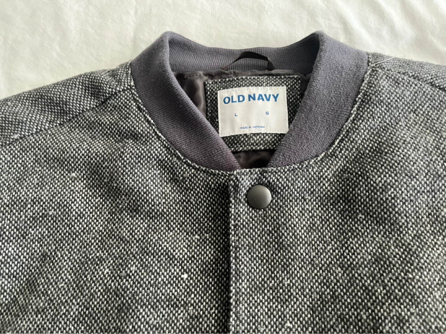 Old Navy Men's Grey Bomber Jacket Size L - photo 2