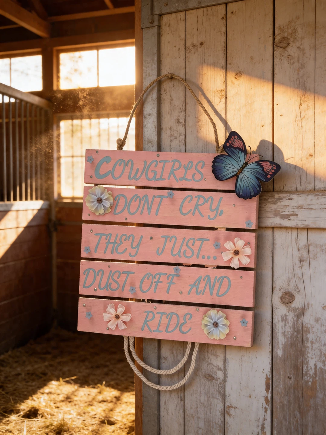 Cowgirls Don't Cry hanging wall decor