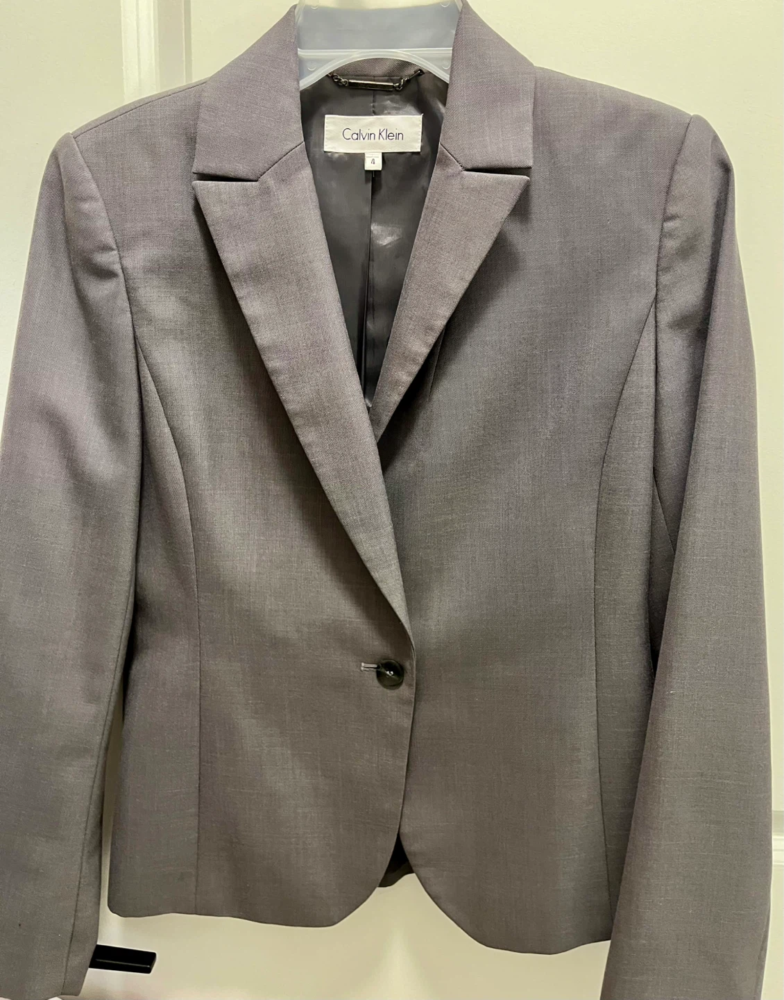 Calvin Klein Grey Blazer Size 4 - photo 2