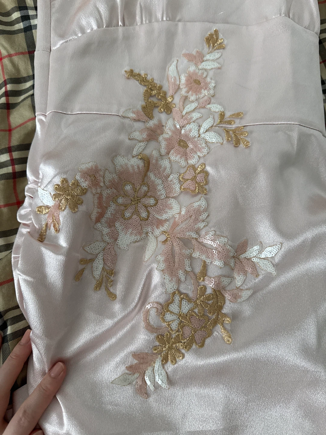 New with Tags Light Pink Satin Cheongsam Dress - photo 4