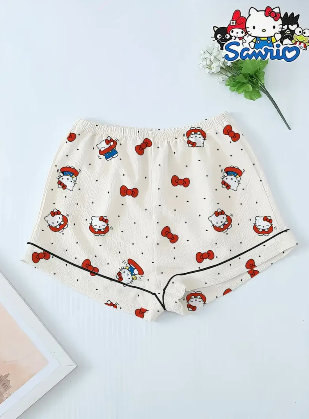 Sanrio Hello Kitty Womens Bubble Wrinkle Pajama Set - Size S - photo 3