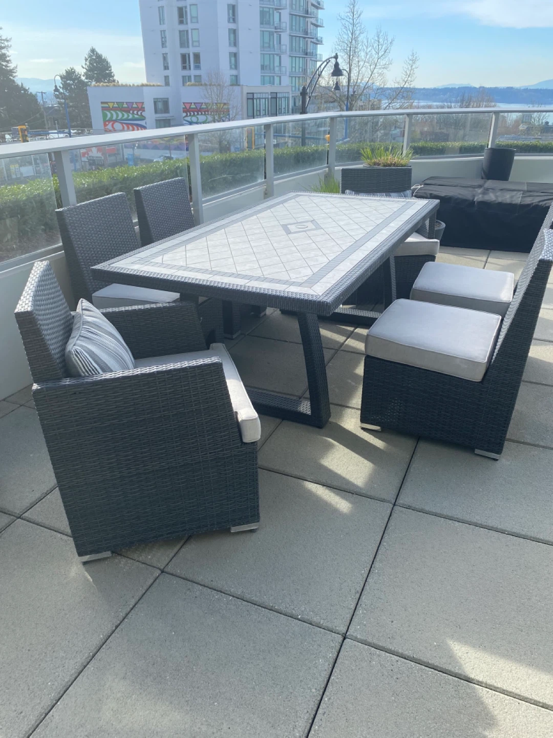 Wicker Patio Dining Set with Cushions - photo 2