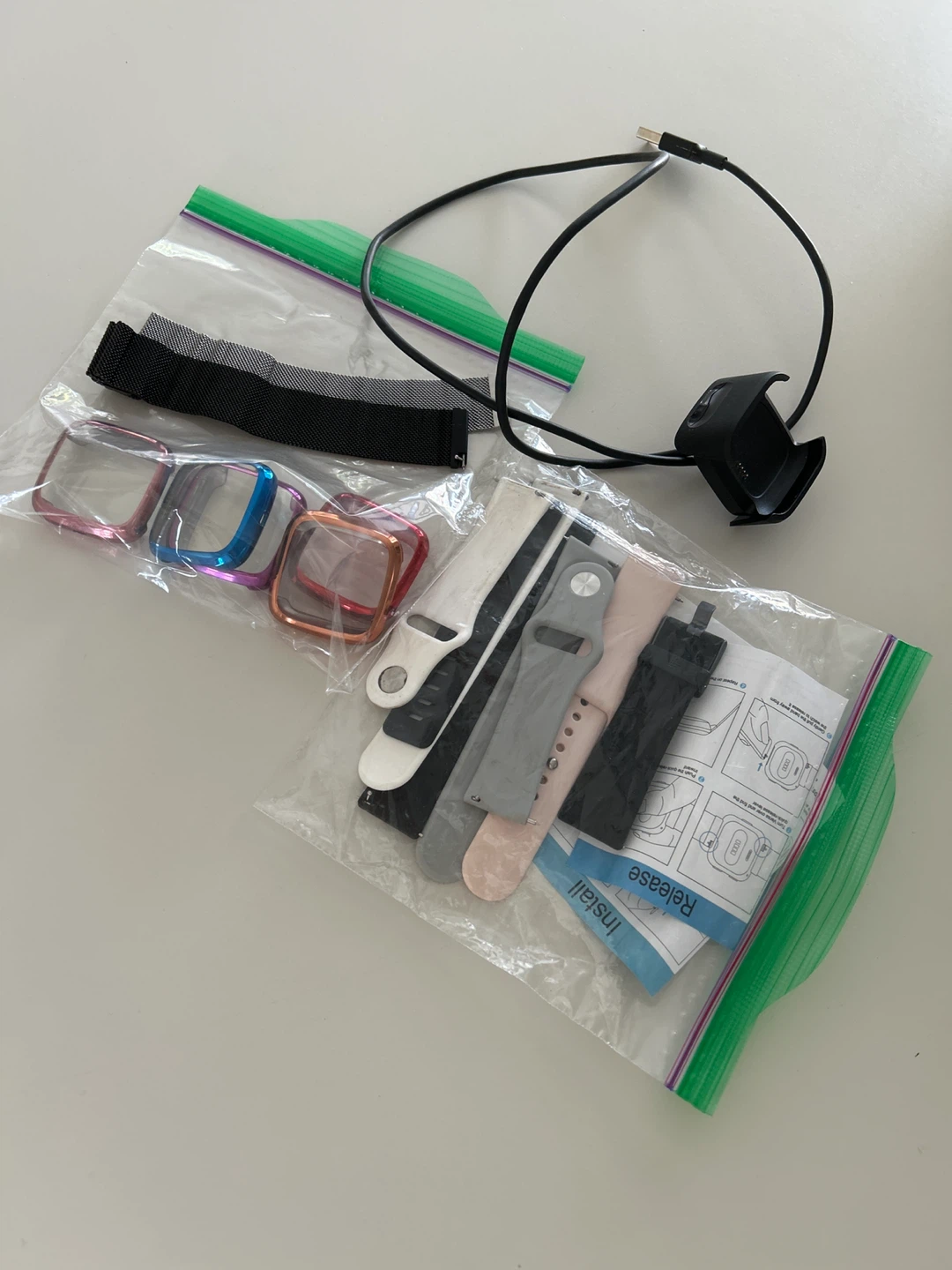 Fit bit Versa 2 Watch Accessories Bundle - Bands, Cases, Charger