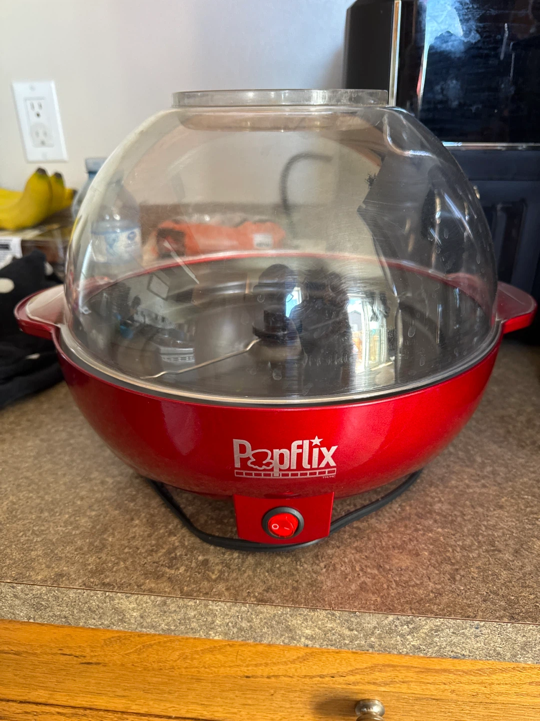 Popflix Red Retro Hot Air Popcorn Maker