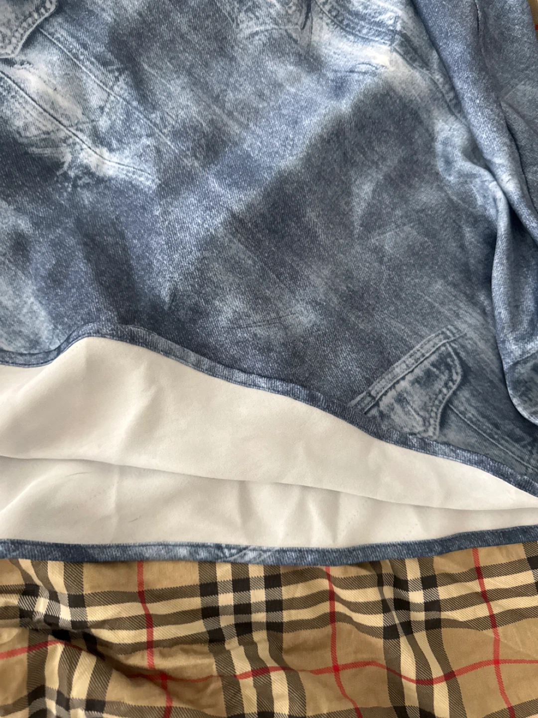 ZARA Blue Denim Print Slip Dress Size XS - photo 5