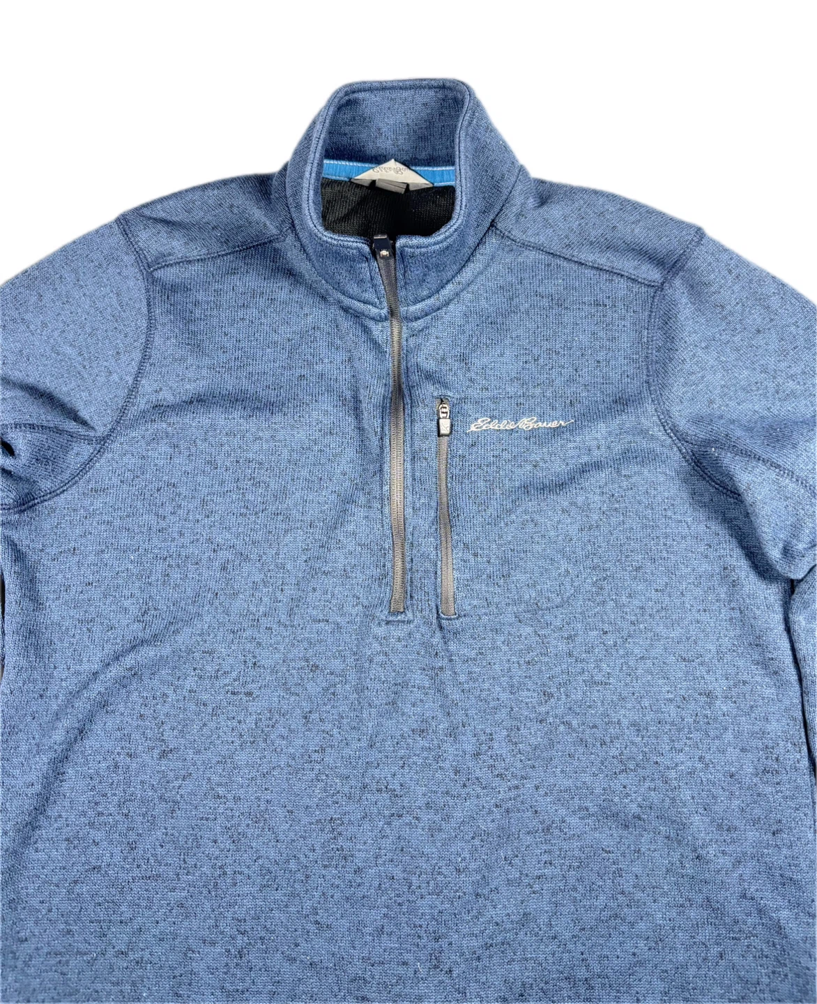 Eddie Bauer Men's Blue 1/4 Zip Fleece Pullover Sweater - photo 3