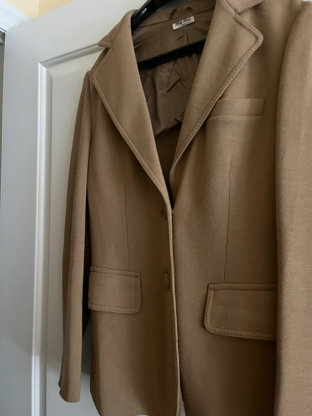 Miu Miu Camel Wool knitted  Blazer - photo 2