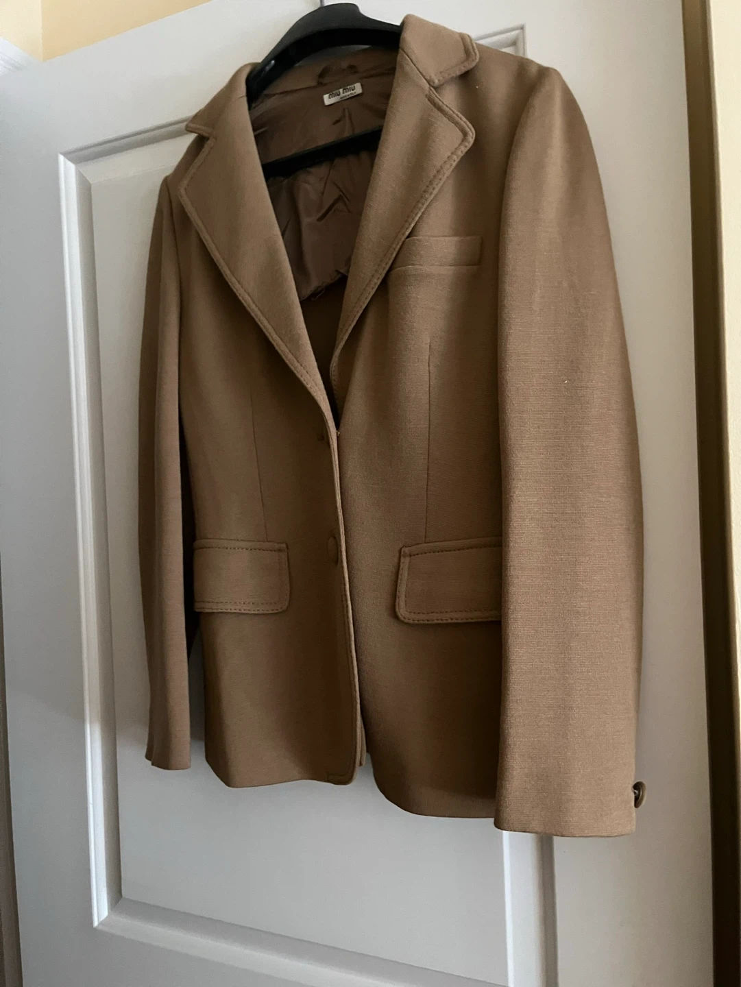 Miu Miu Camel Wool knitted  Blazer