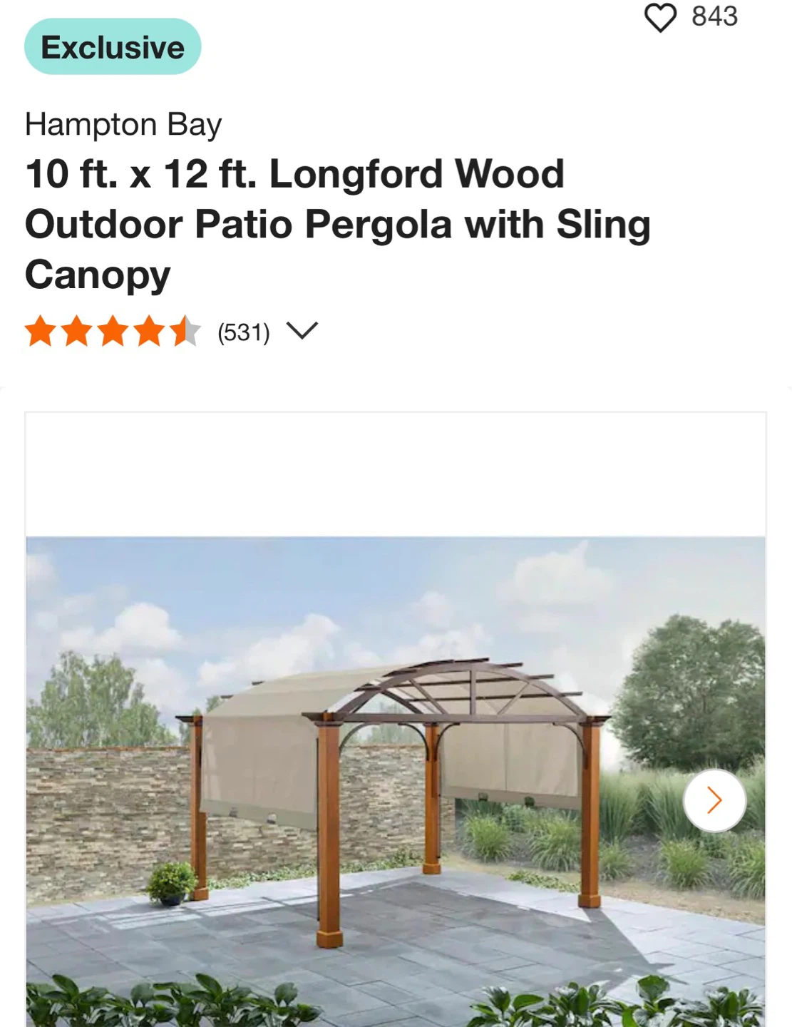 Pergola with Sling Canopy Brand new ( Read the description)