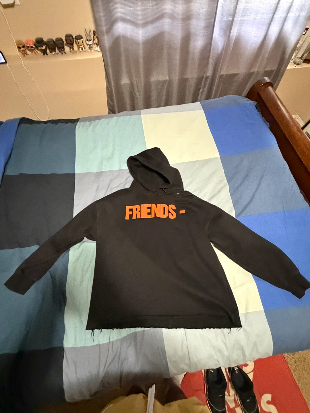 VLONE "Friends" Hoodie - Black/Orange - Size XL