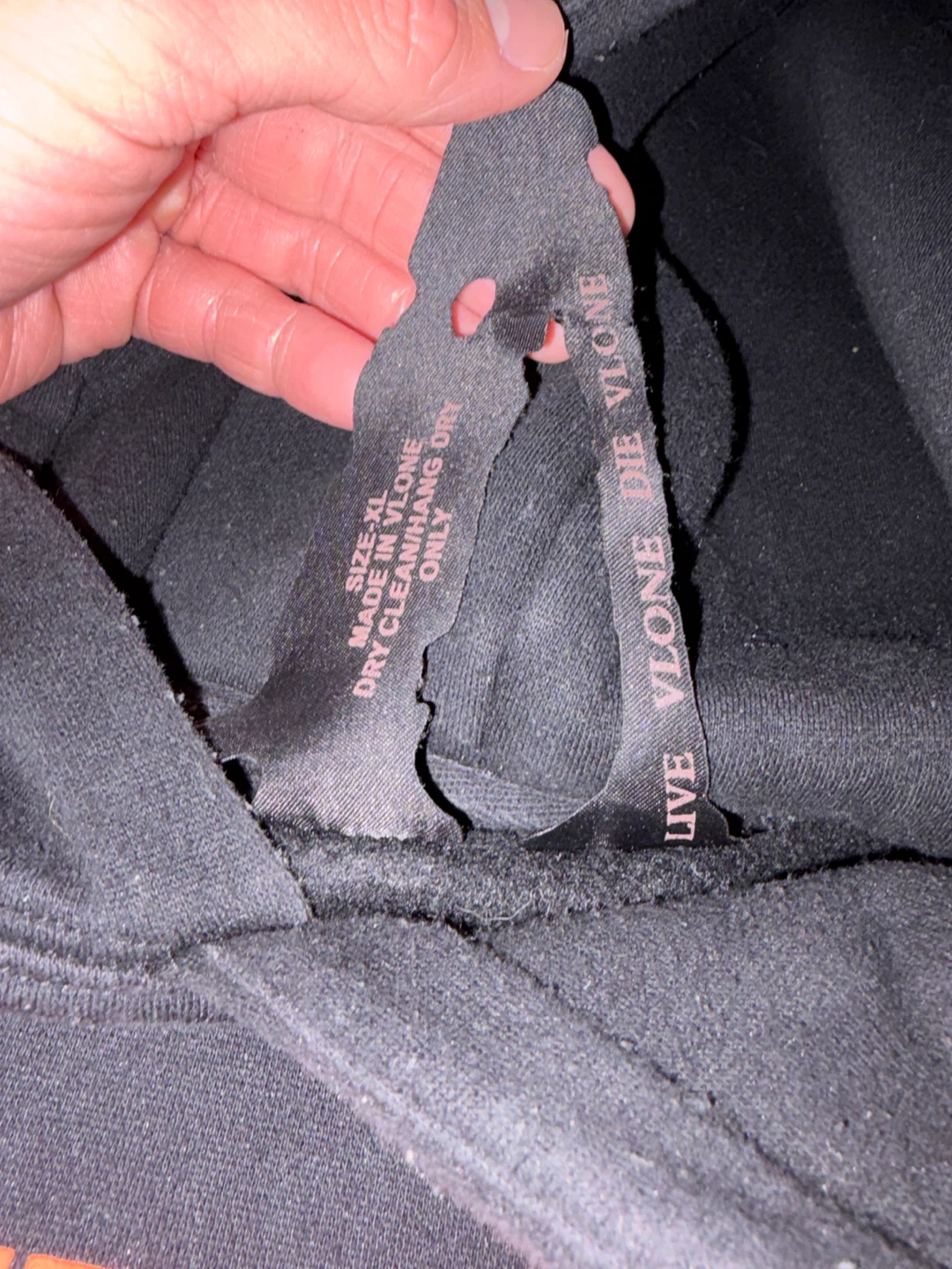 VLONE "Friends" Hoodie - Black/Orange - Size XL - photo 5