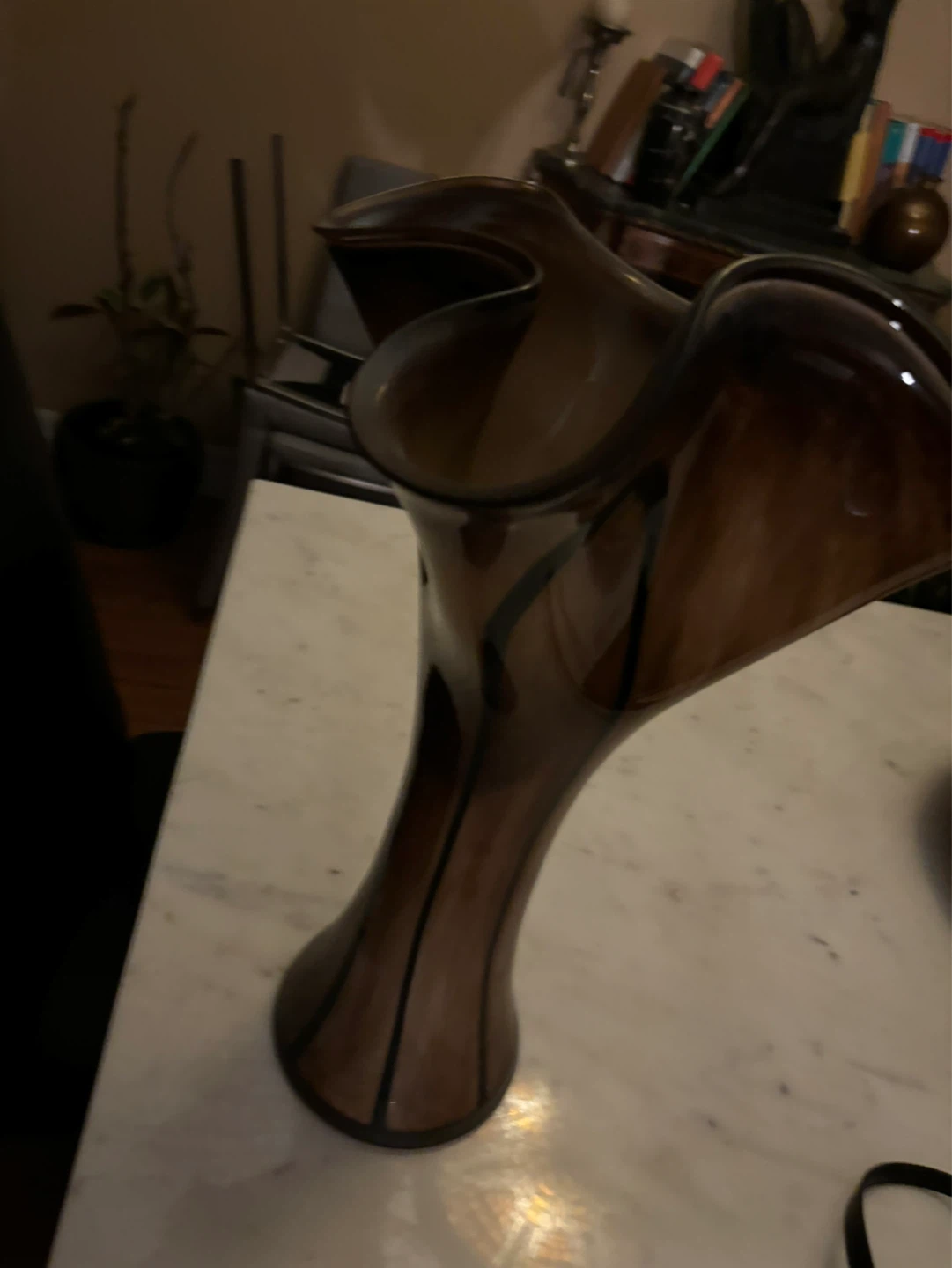 Brown Swirl Glass Vase - photo 5