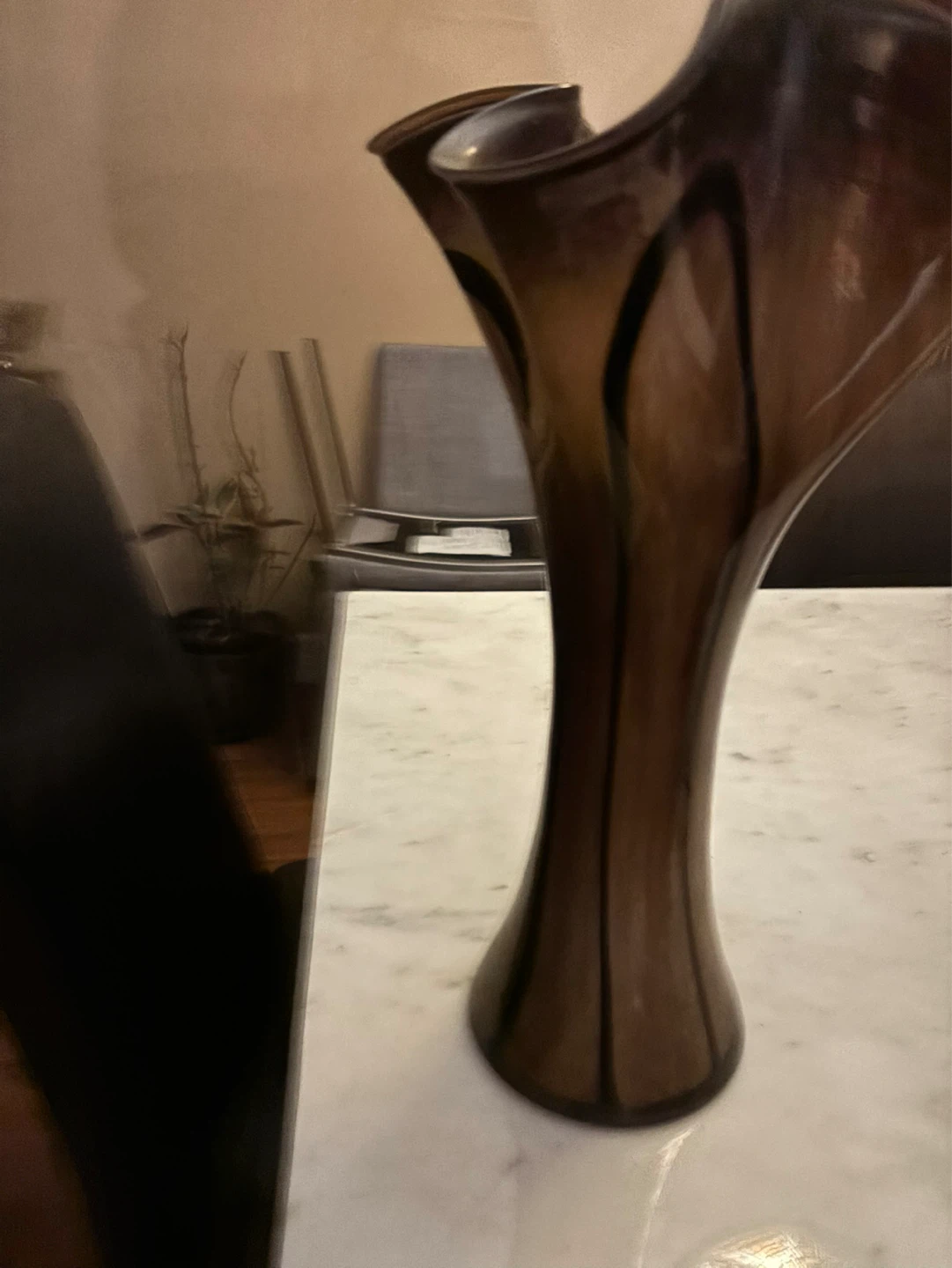 Brown Swirl Glass Vase - photo 2