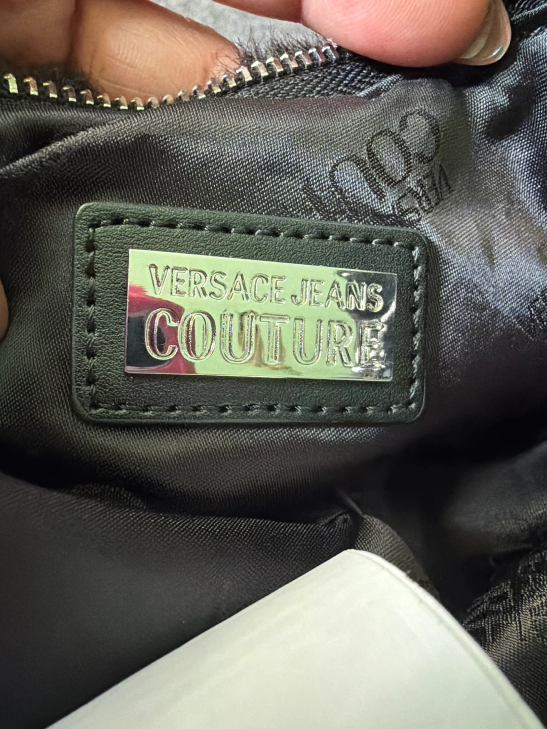 Versace Jeans Couture Black Faux Fur Crescent Shoulder Bag - photo 5