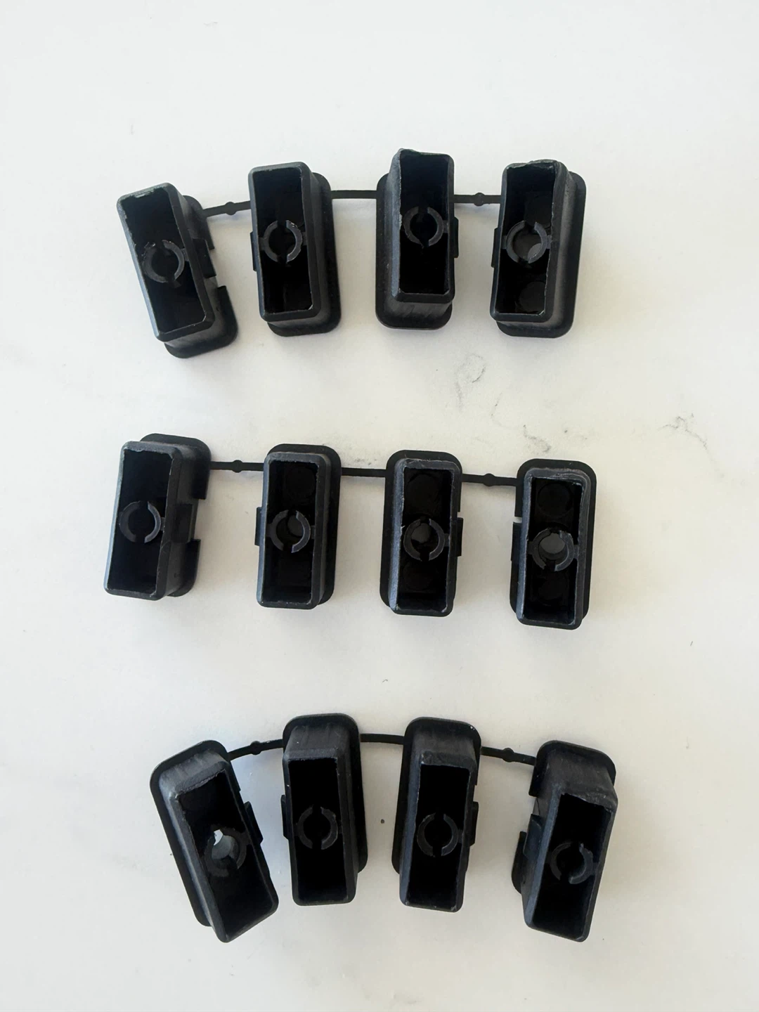 12 Black Cable Wire Cord Holders Clips Organizers - photo 2