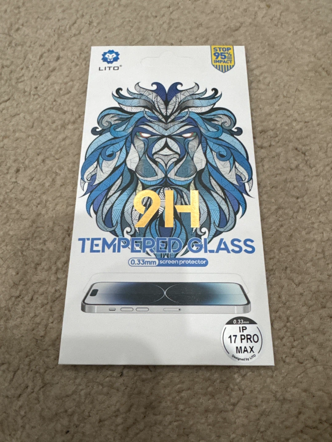 Tempered Glass Screen Protector for iPhone 17 Pro Max