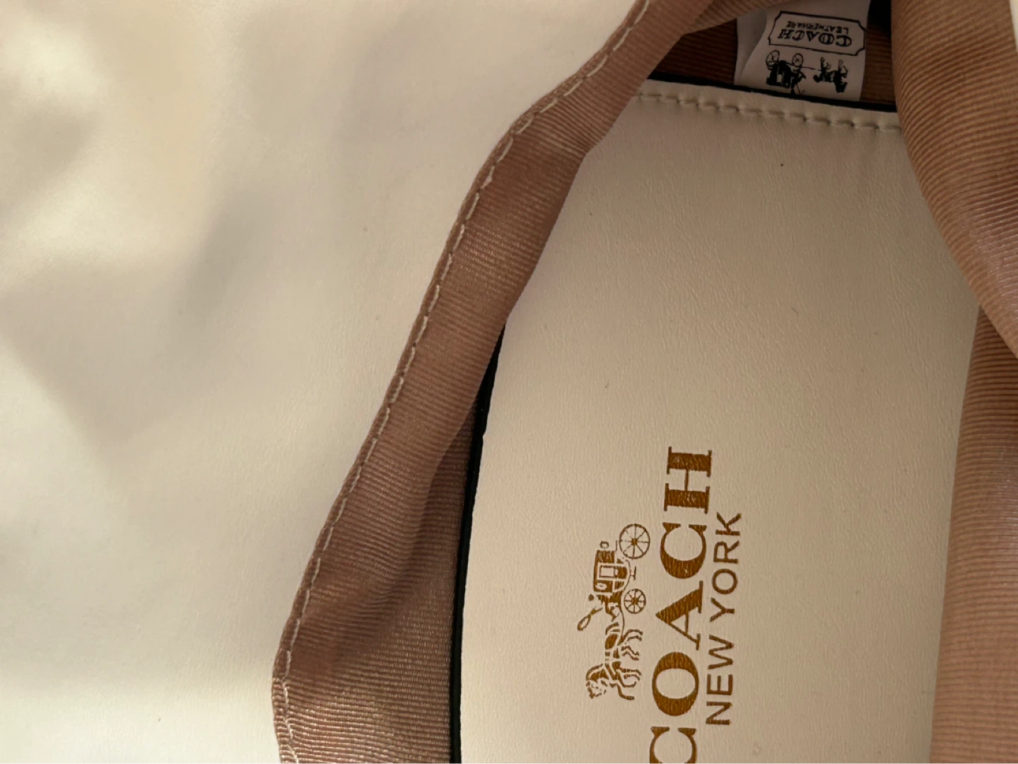 Sac fourre-tout Coach en cuir blanc - photo 2