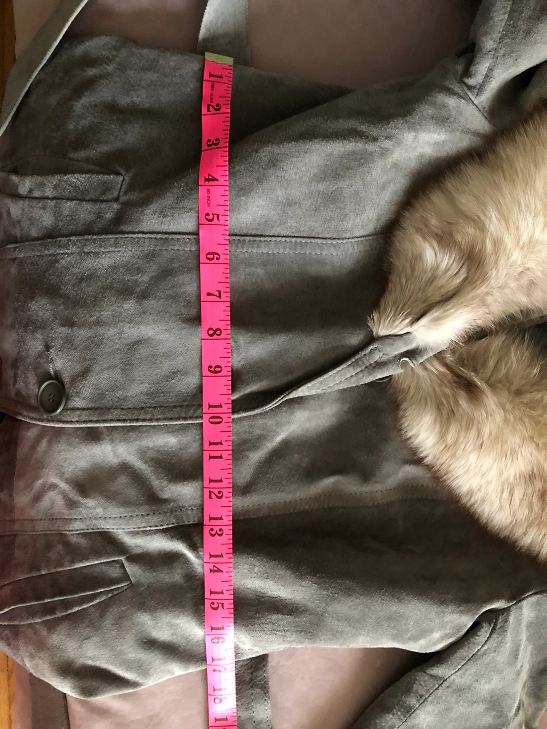 Suede Jacket with Fur Collar - photo 4