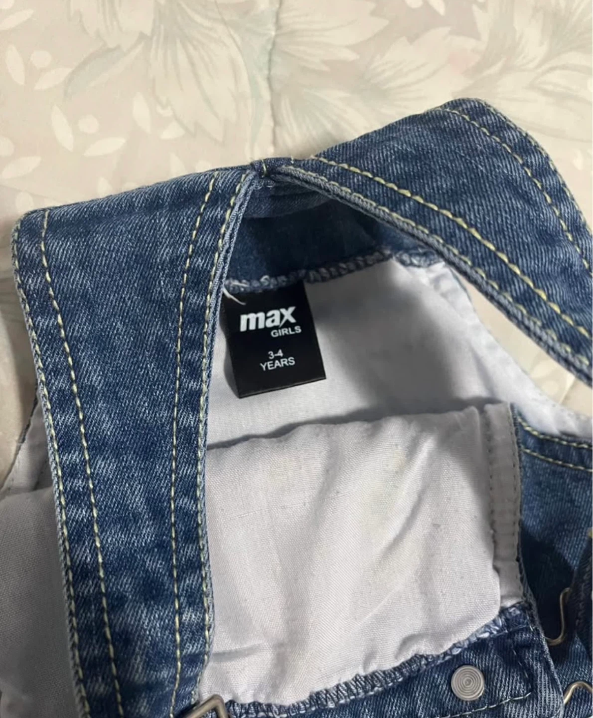 Max Girls Denim Pinafore Dress - photo 3