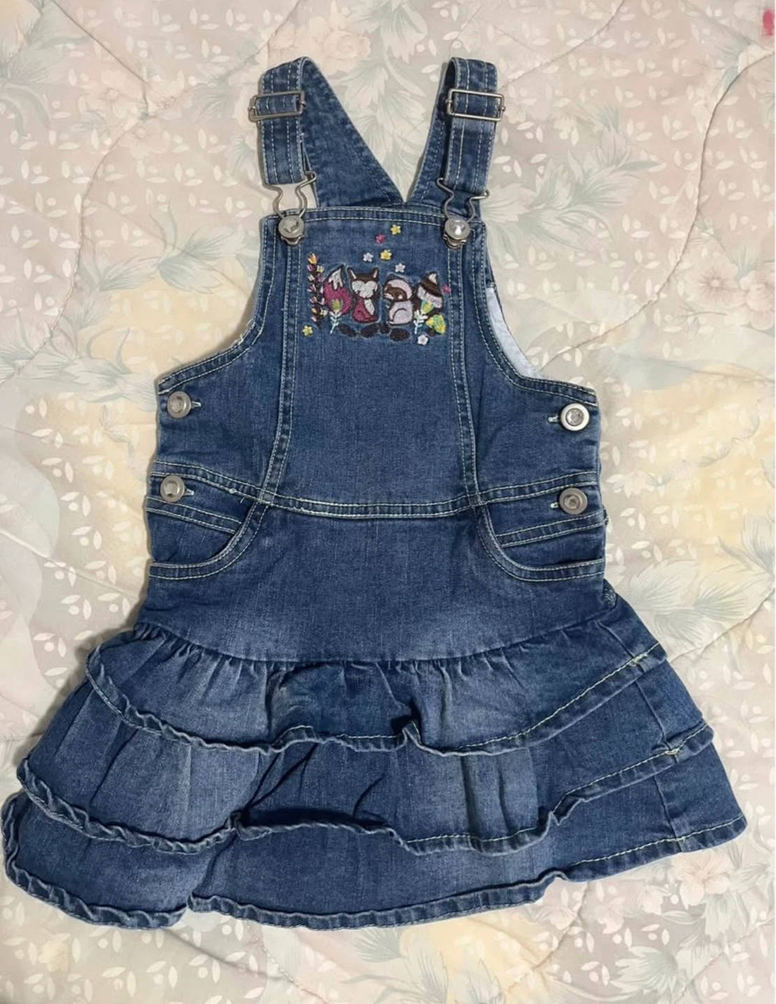 Max Girls Denim Pinafore Dress