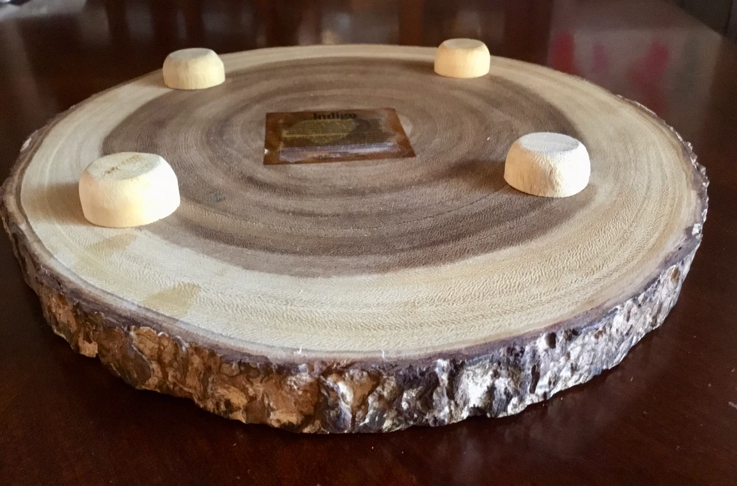 Indigo Wood Slice Serving Platter - photo 4