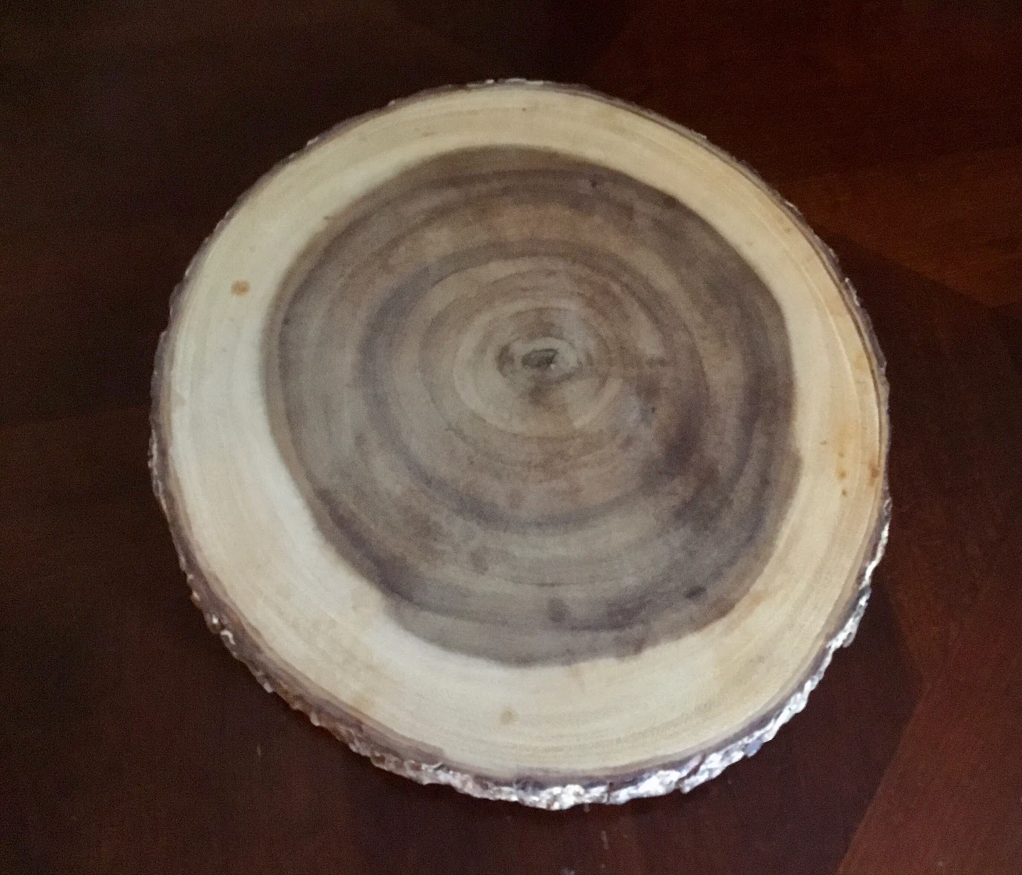 Indigo Wood Slice Serving Platter