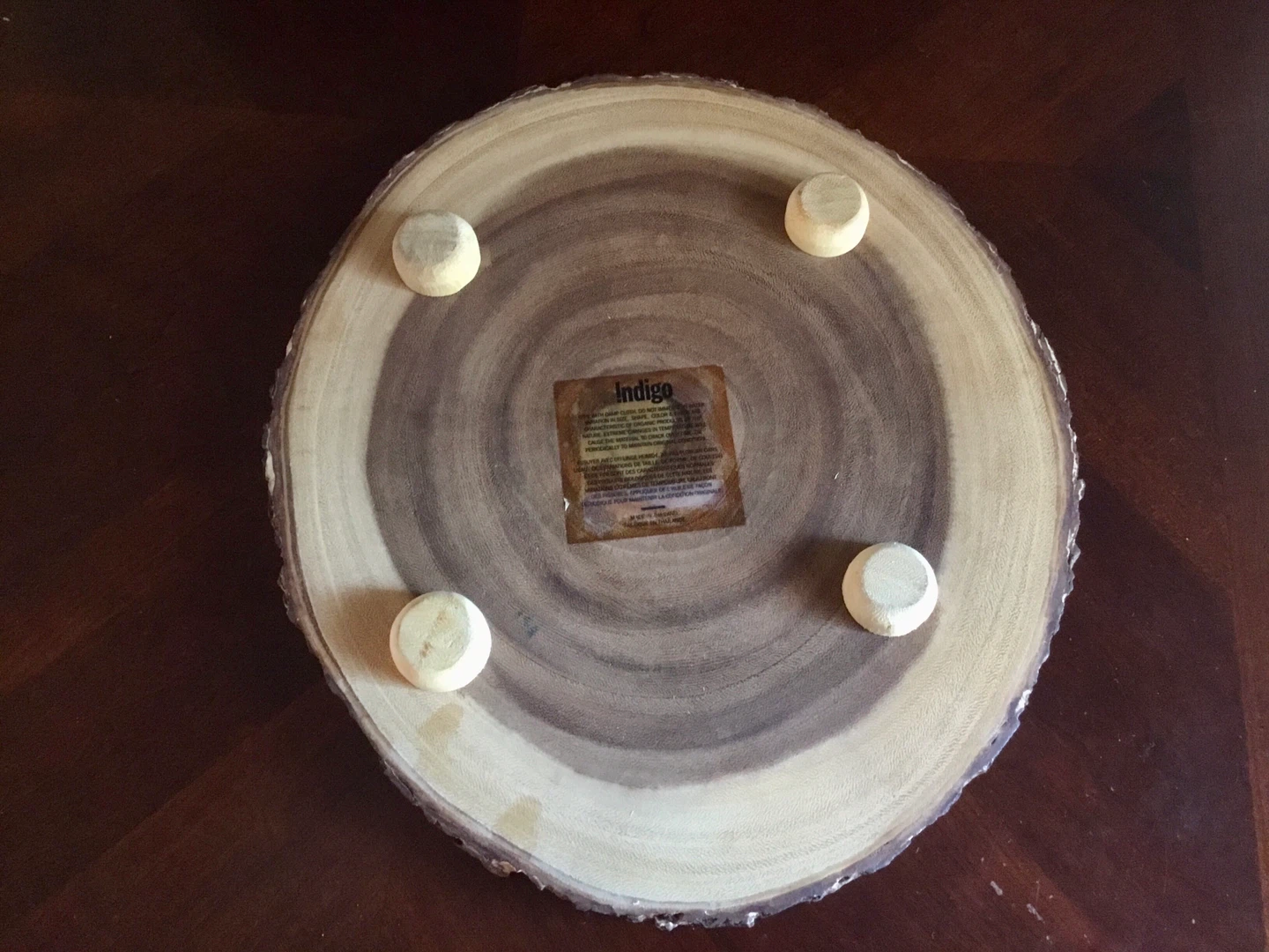 Indigo Wood Slice Serving Platter - photo 3