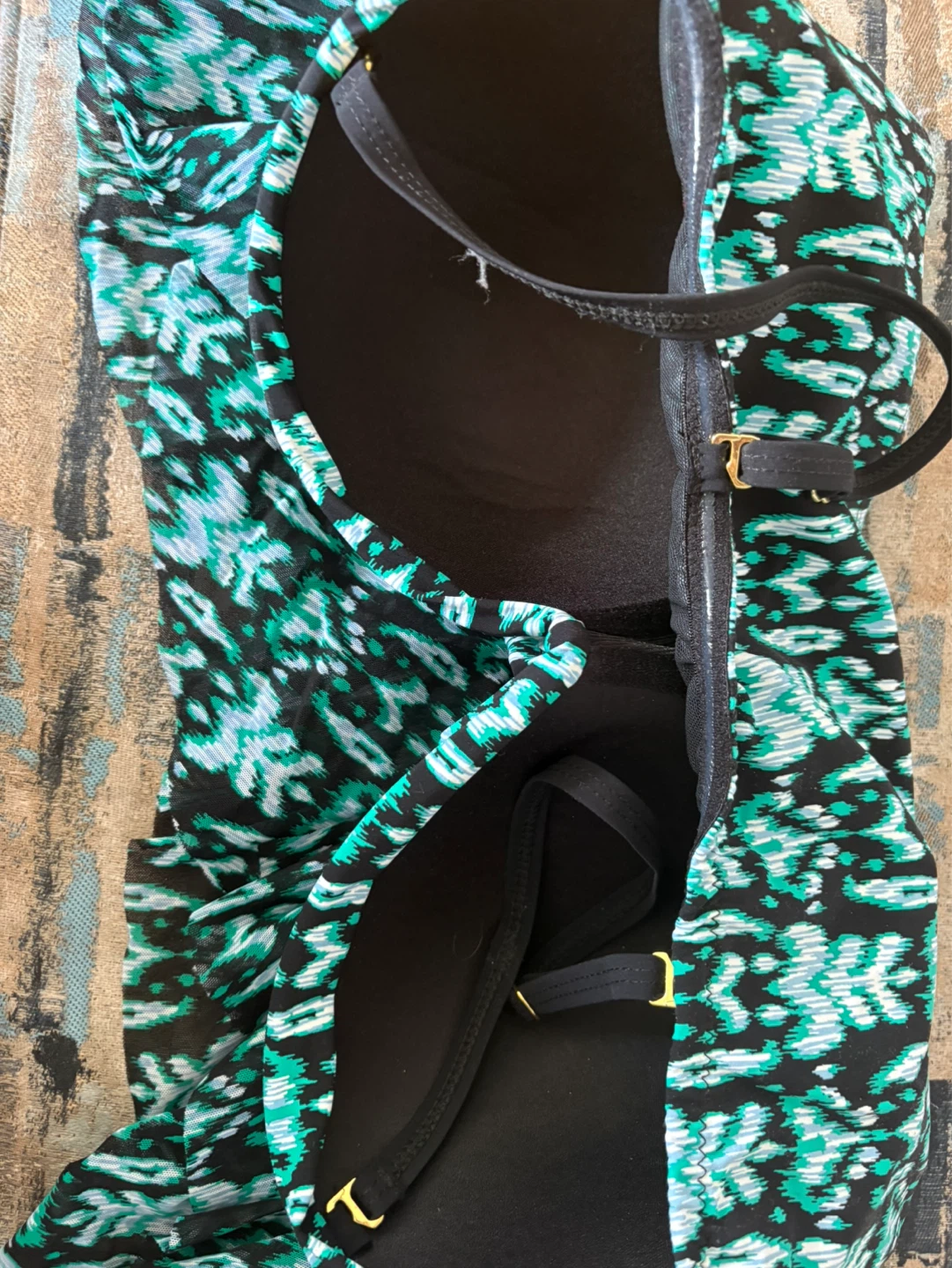Christina Turquoise Tankini Swim Top Size 16 - photo 3