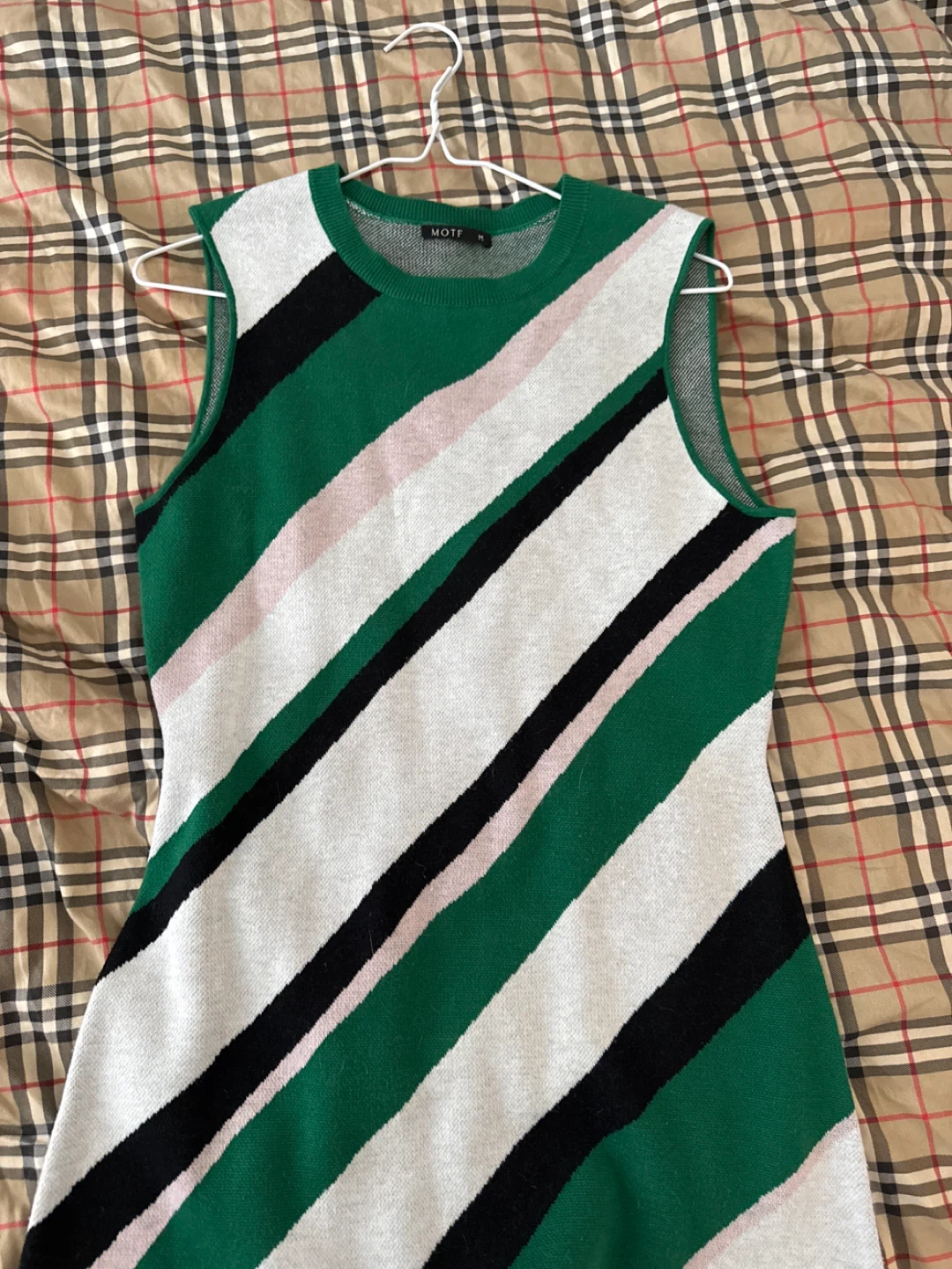100% wool Sleeveless Striped Knit Dress - photo 2