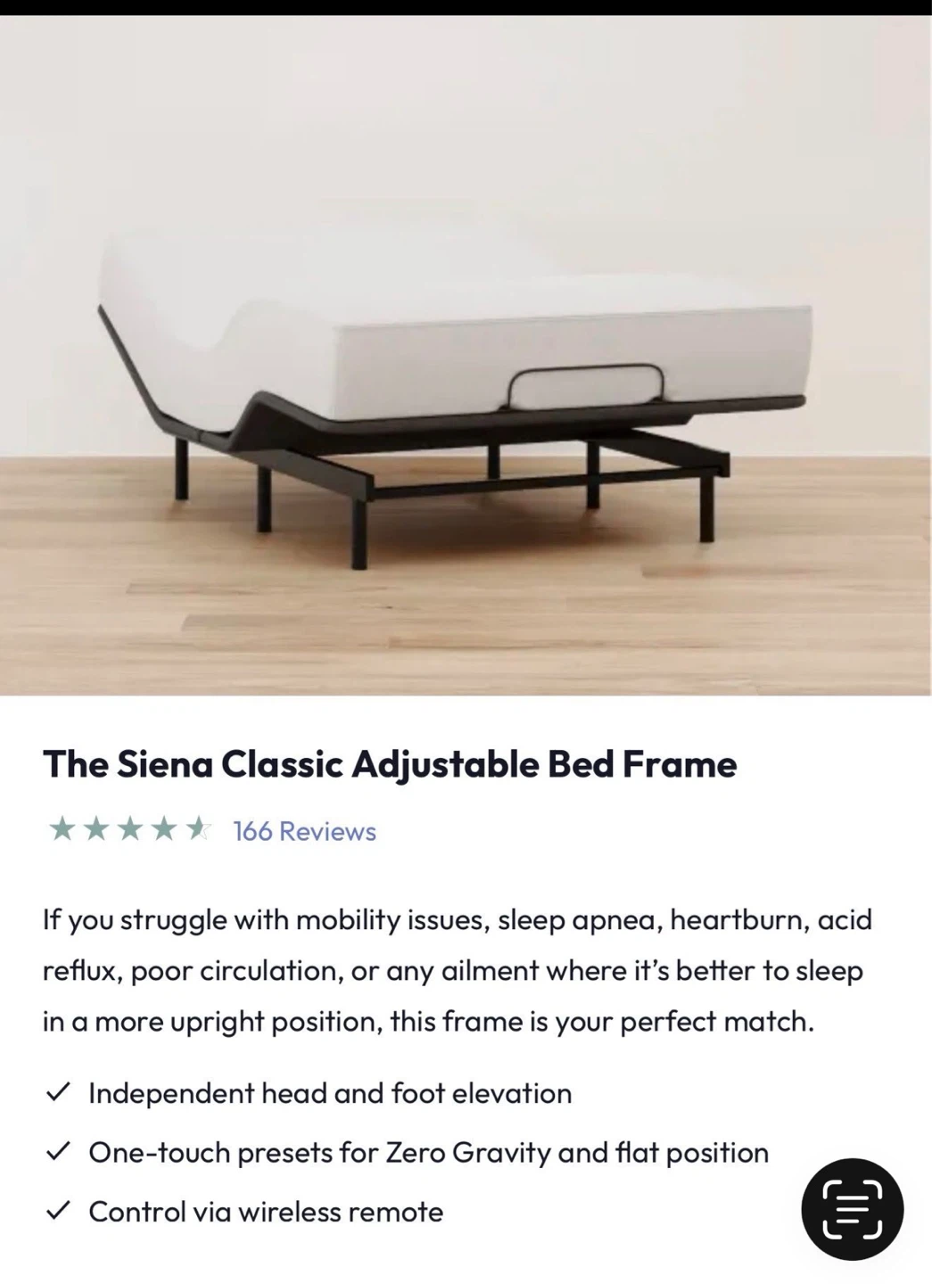 Siena Classic Adjustable Bed Frame