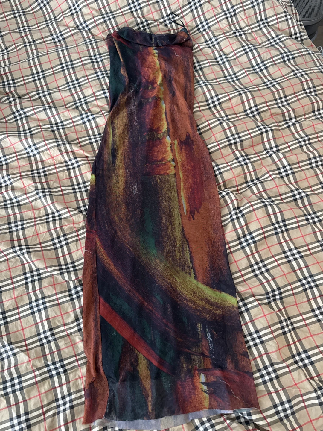 ZARA Abstract Print Midi Dress