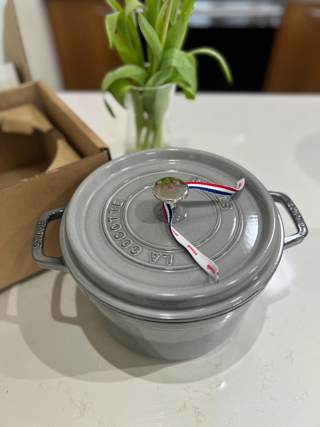 Brand New Staub 5 QT Tall - Grey - photo 2