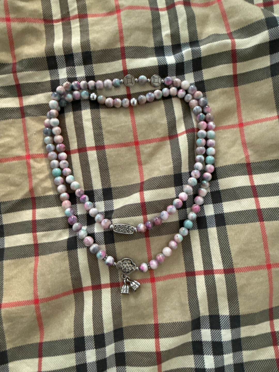 Beaded Necklace/ bracelet with Charms