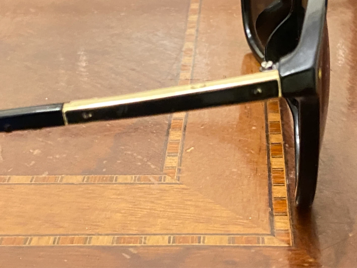 Black Cat-Eye Sunglasses with Blue Mirrored Lenses - photo 2
